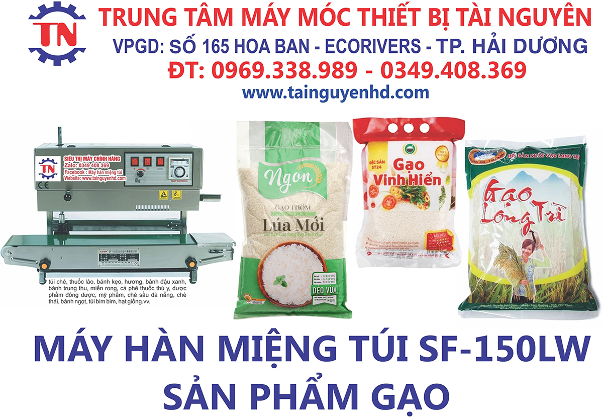 Máy hàn miệng túi SF-150LW Sản phẩm gạo